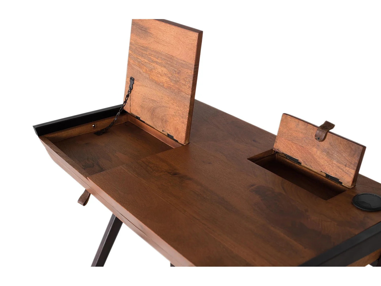 Bureau en bois manguier et métal