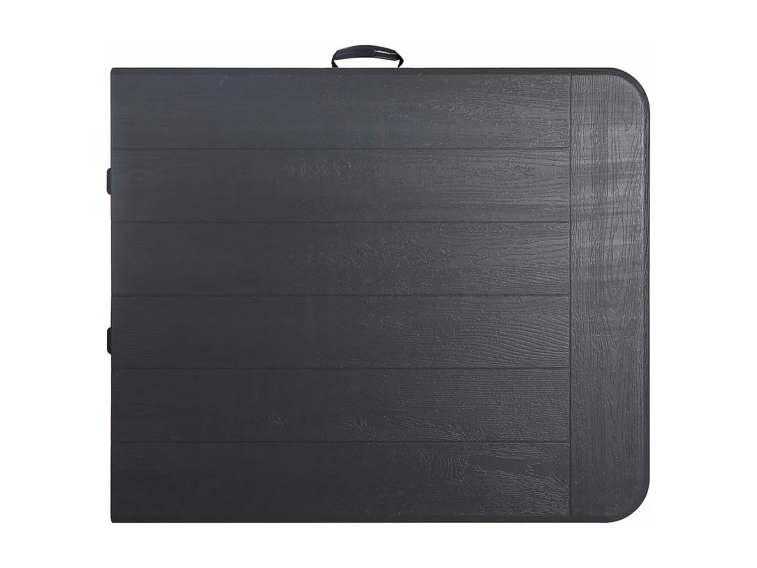 Tavolo da Esterno Mobili Rebecca Betel 74x180x75 Plastica Acciaio Grigio Scuro Nero Moderno Montato