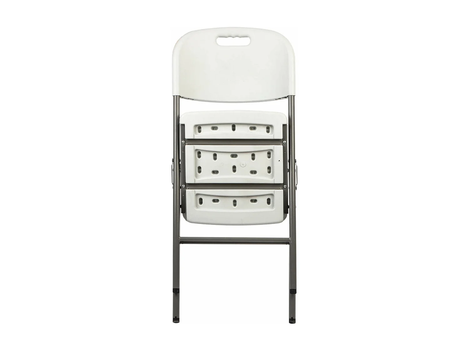 Sedie da Esterno Rebecca Mobili Quiver 88x45x50 Plastica Acciaio Bianco Grigio Moderno SET 2 pezzi Montato