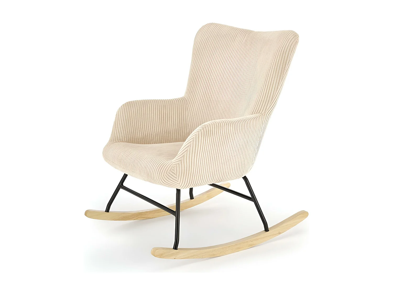 Fauteuil à bascule Belmiro/Tissu/Beige