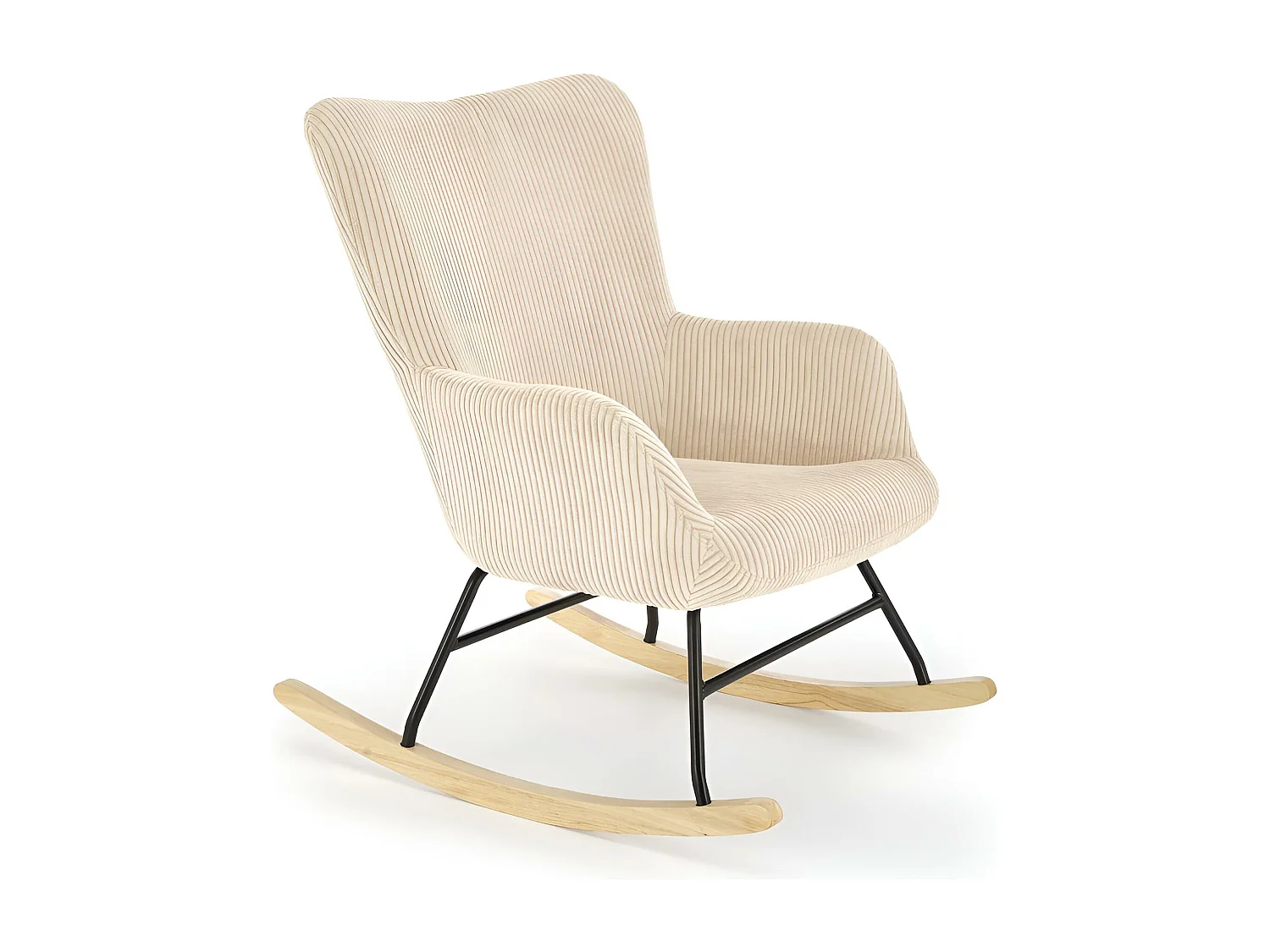 Fauteuil à bascule Belmiro/Tissu/Beige