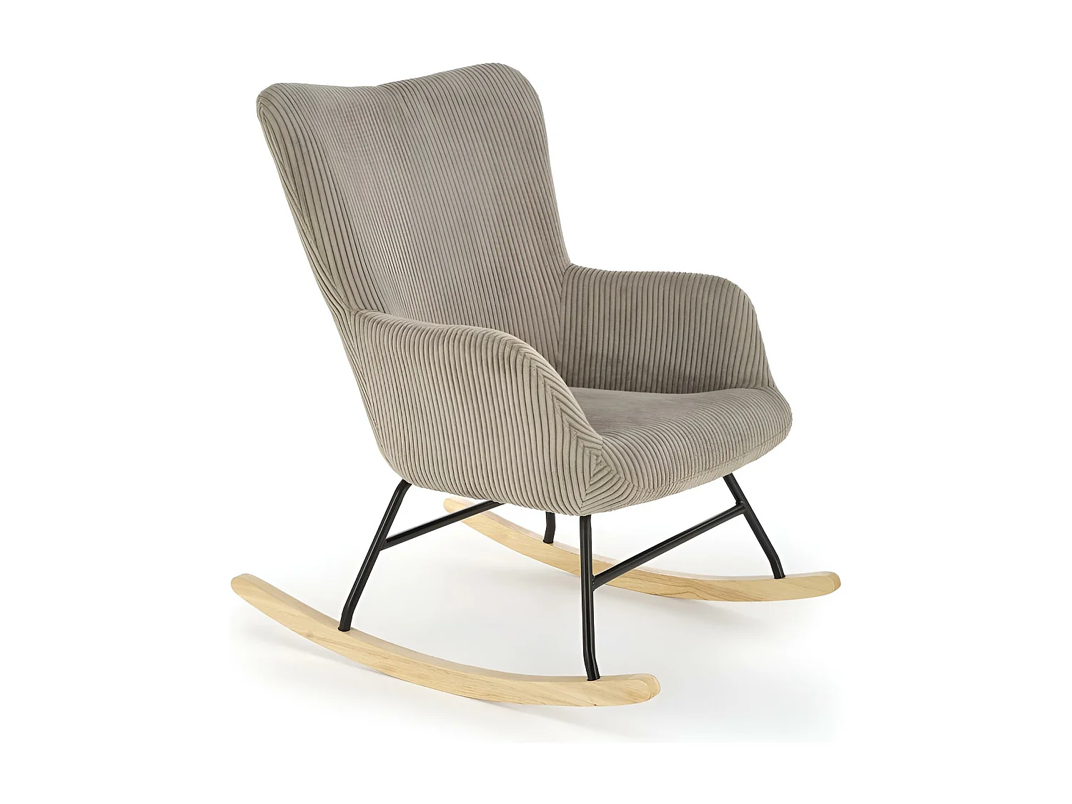 Fauteuil à bascule Belmiro/Tissu/Gris