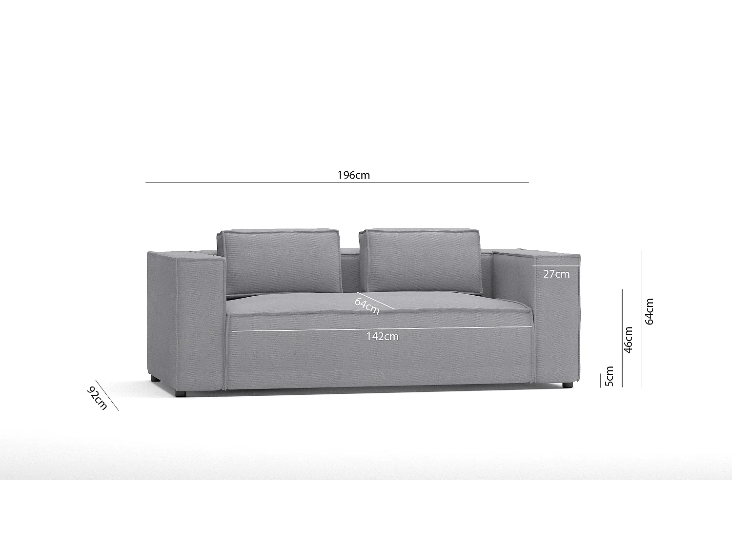 Modernes Sofa 2 sitzer Olivia
