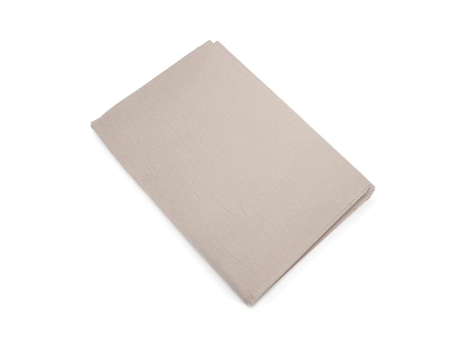 Housse de couette 240x220 cm mousseline de coton MILOS beige naturel