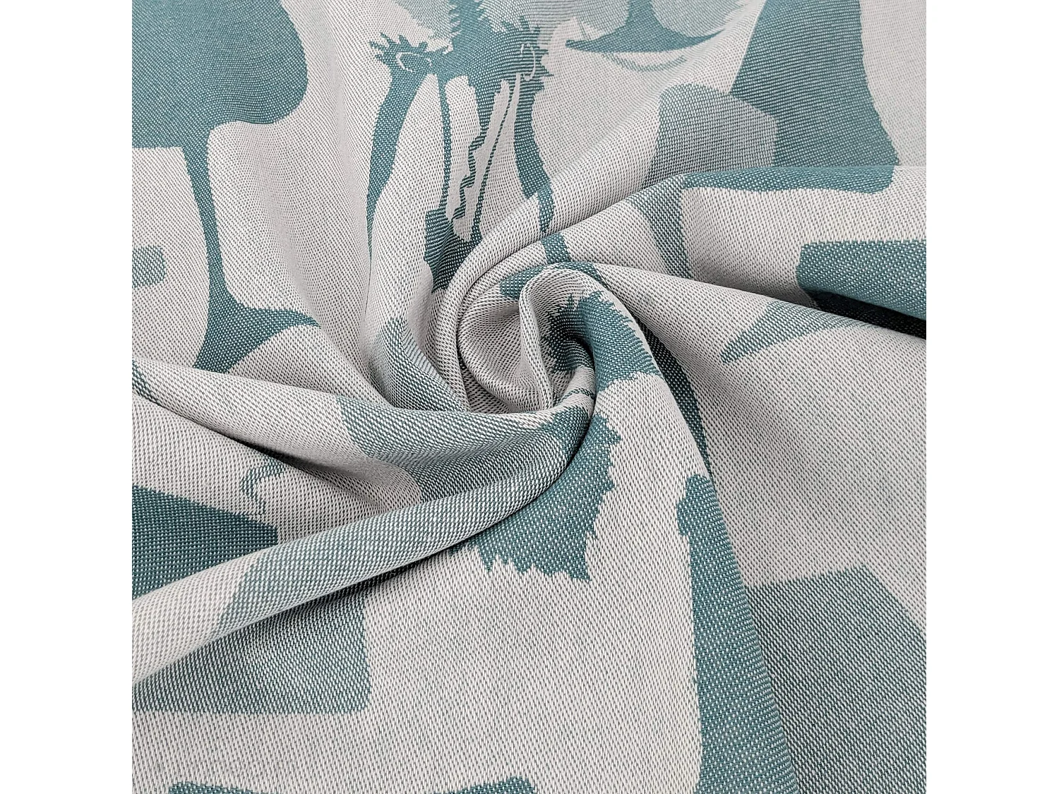 Lot de 2 torchons de cuisine pur coton 50x70 cm VITIS motif viticole vert