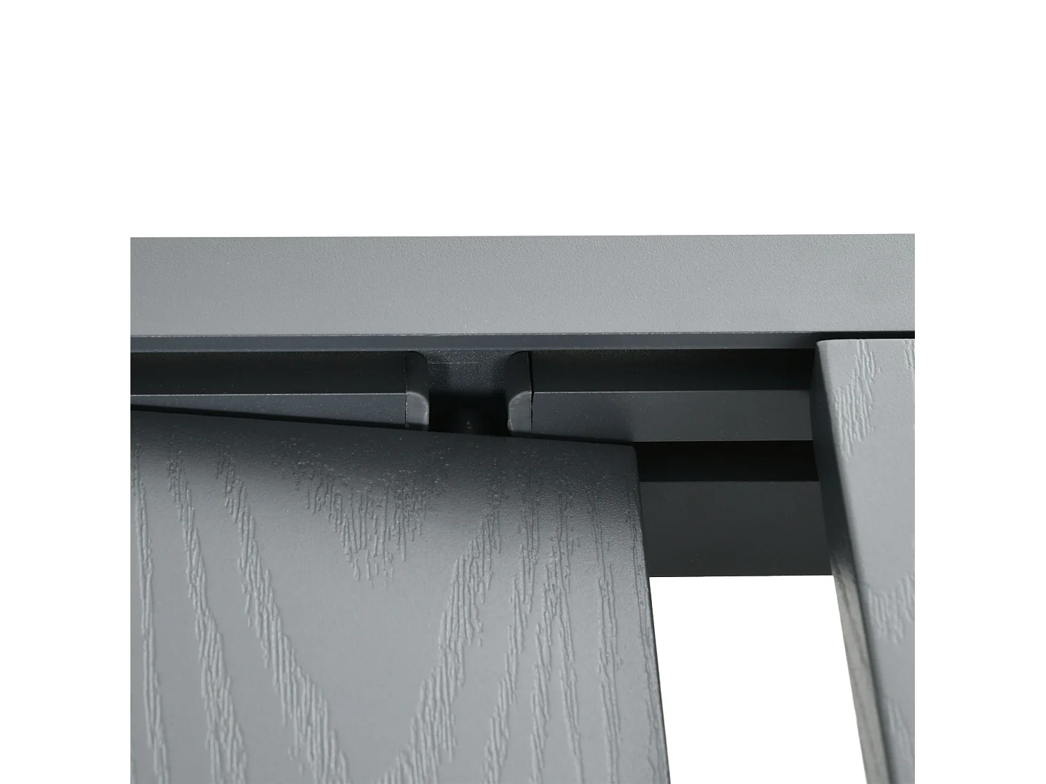 Ensemble salon de jardin 4 personnes 5 pièces table manger extensible anthracite