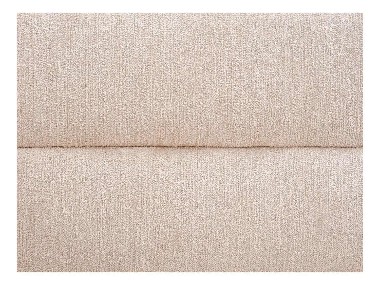 Lit 180 x 200 cm avec tête de lit incurvée - Tissu bouclette - Beige - LARUMO de Maison Céphy