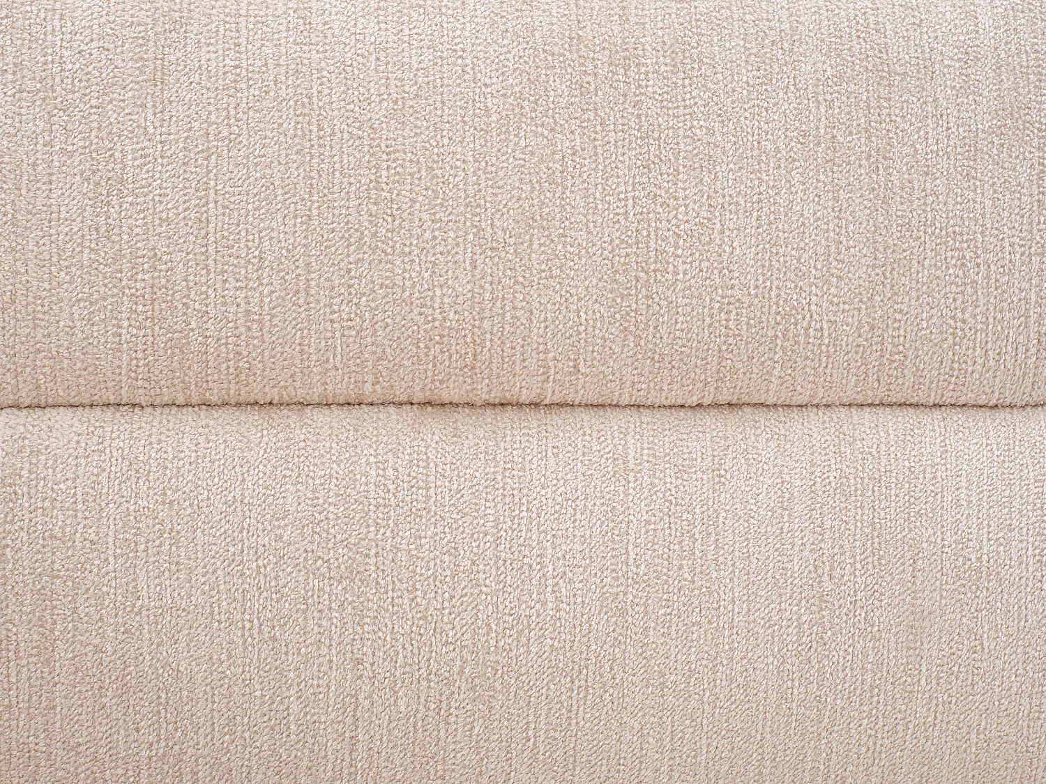 Lit 180 x 200 cm avec tête de lit incurvée - Tissu bouclette - Beige - LARUMO de Maison Céphy