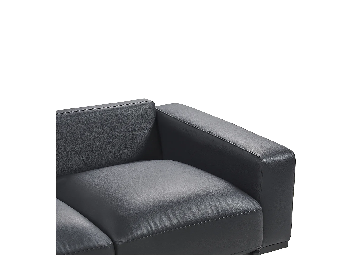 Bank SOVIK Kunstleer Zwart 3-zitter