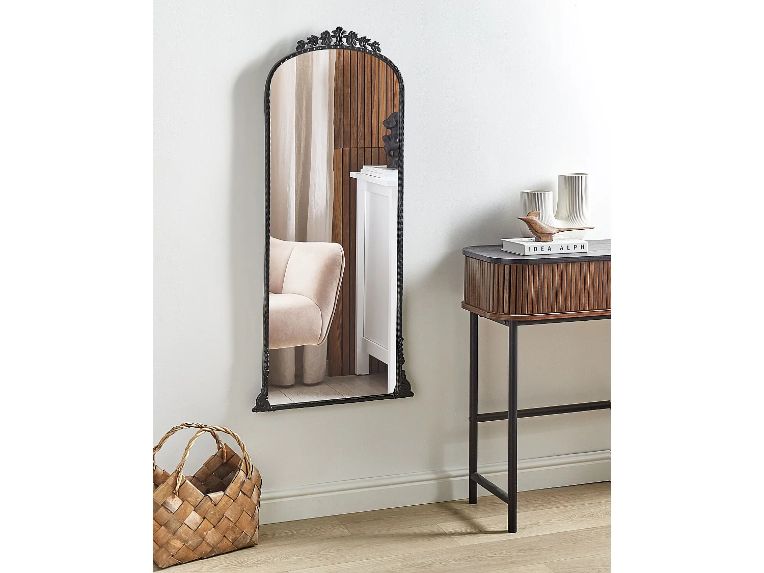 Espejo LIVRY 51 cm 114 cm Metal Negro