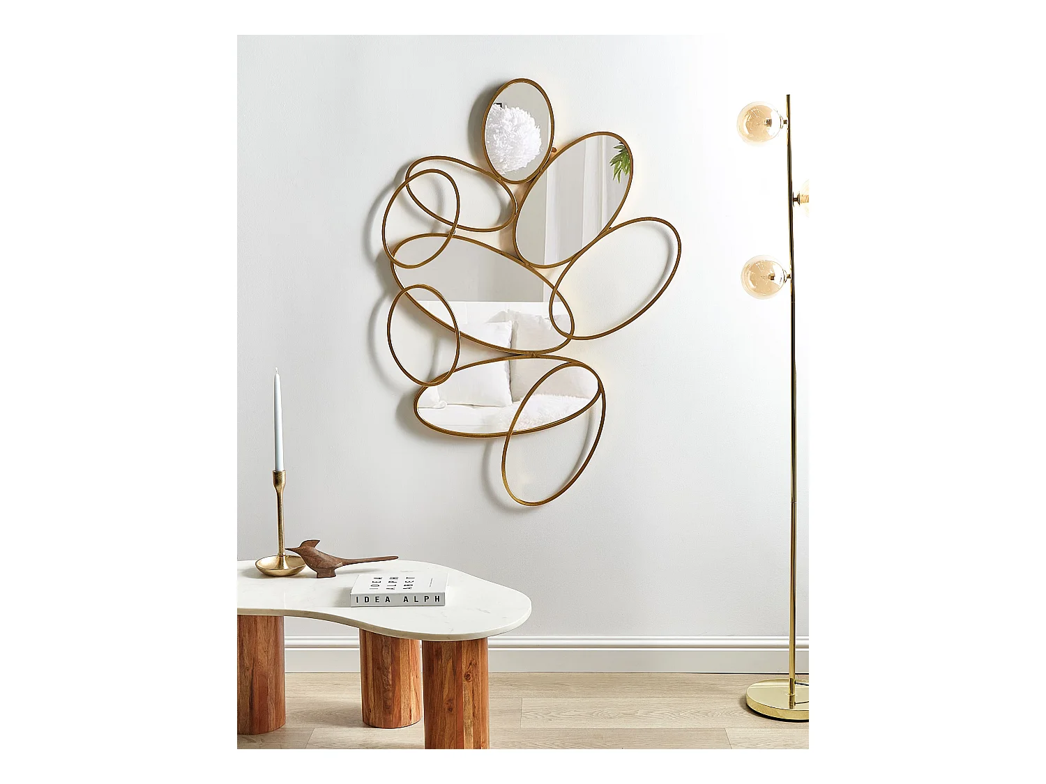 Wandspiegel DECIZE 113 cm 77 cm Metaal Goud