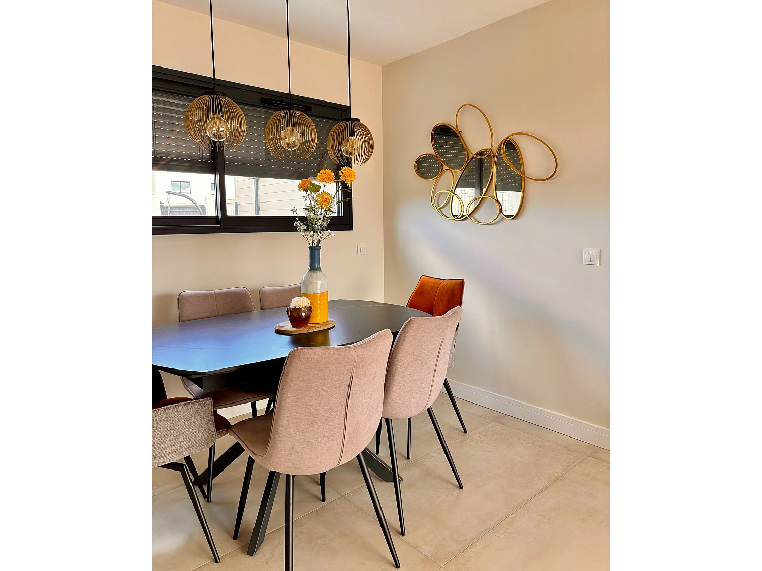 Wandspiegel DECIZE 113 cm 77 cm Metaal Goud