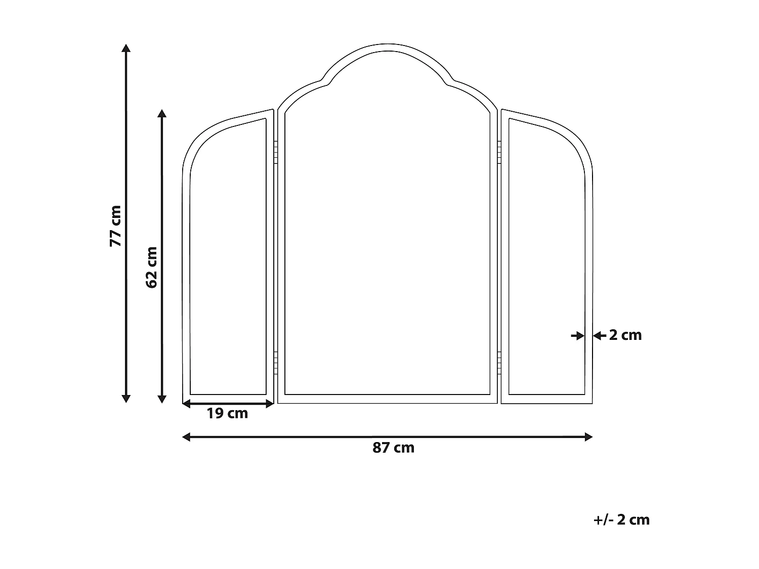 Kaptafel spiegel SAVILLY Goud