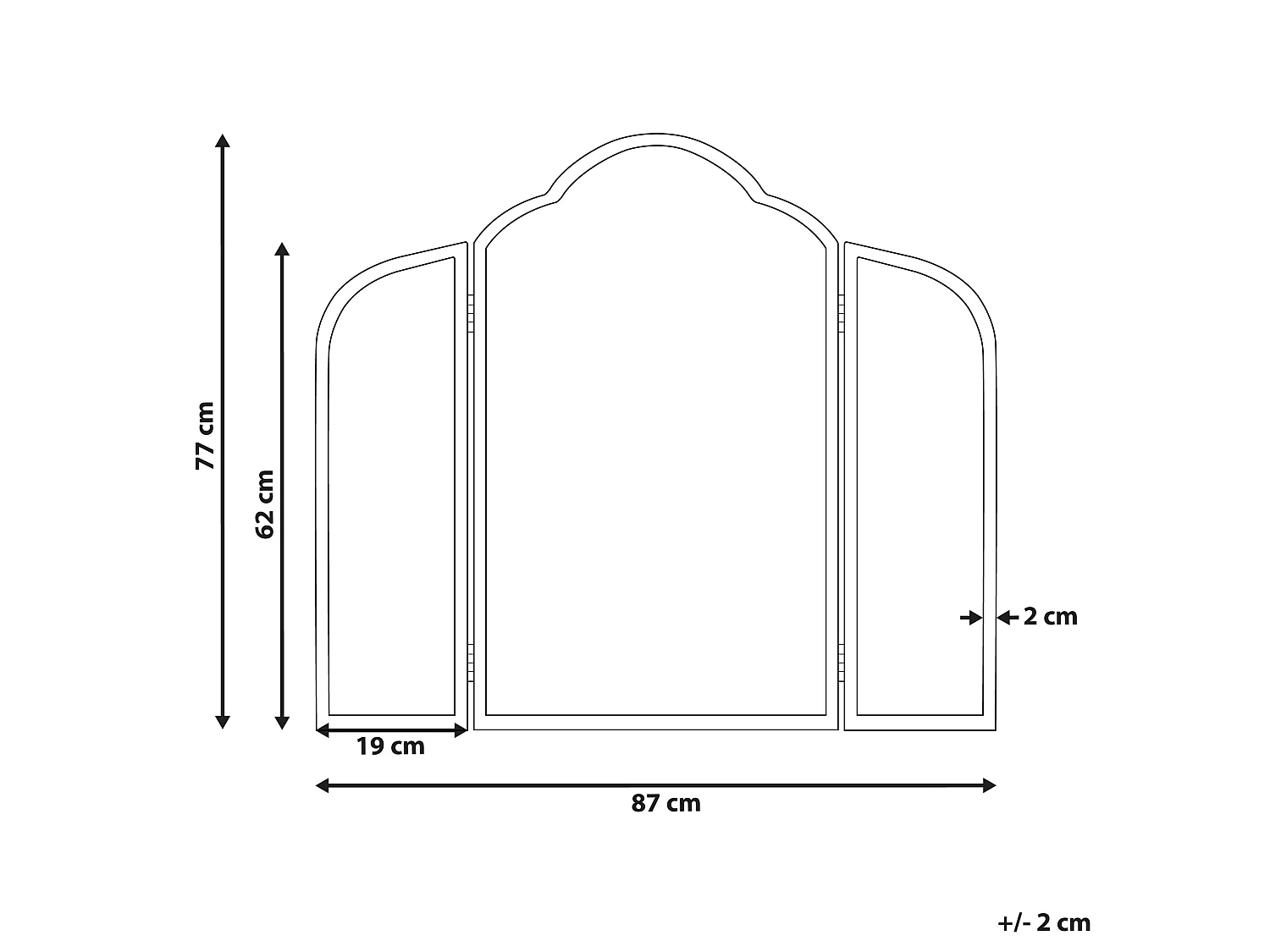 Miroir de coiffeuse SAVILLY Doré
