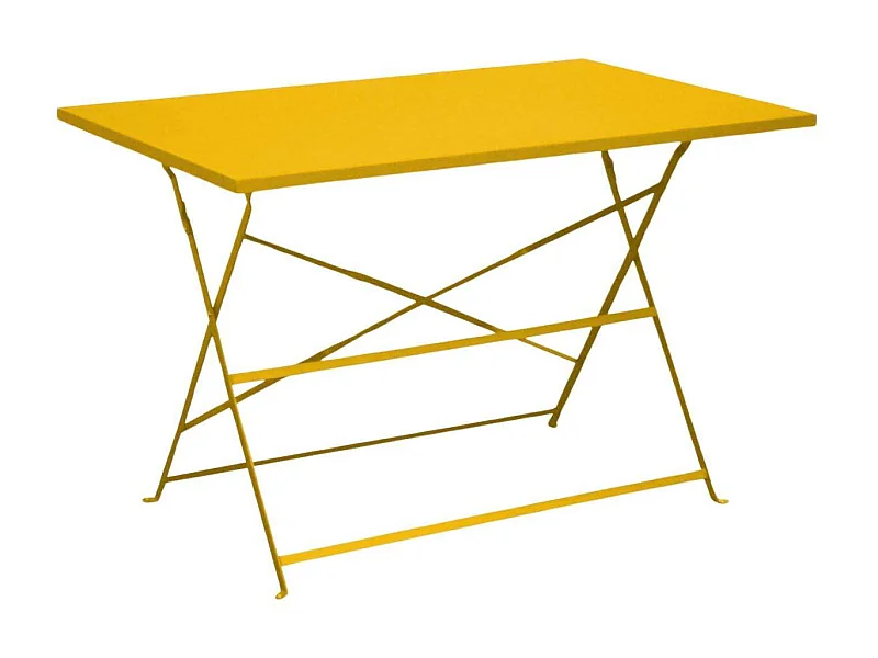 Guéridon rectangulaire en acier Cuba Miel