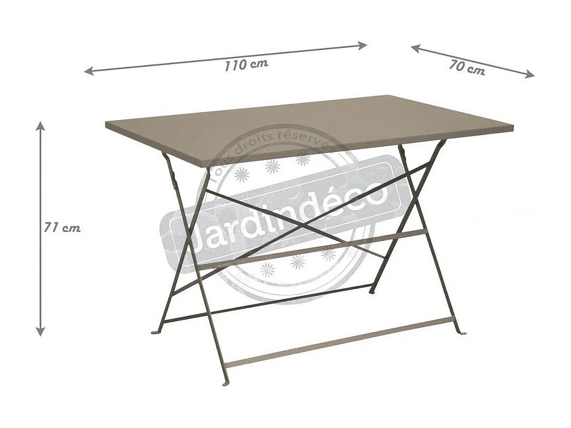 Guéridon rectangulaire en acier Cuba Miel