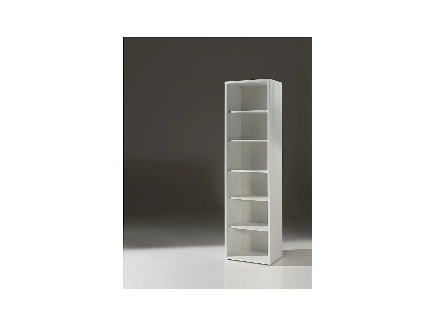 Bibliothèque de bureau avec 5 étagères – Collection SOON – Blanc Mat