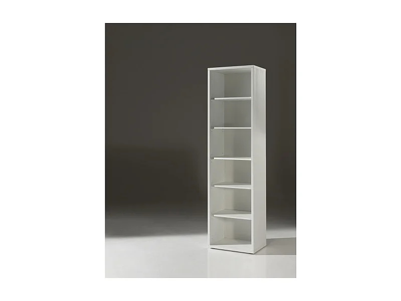 Libreria da ufficio con 5 ripiani - Collezione SOON - Bianco Opaco