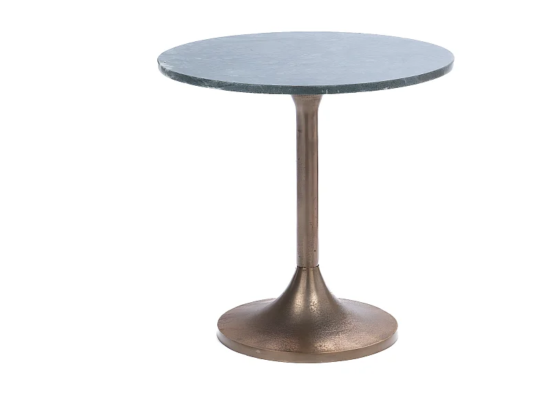 Bout de canapé Marbre vert 46 cm