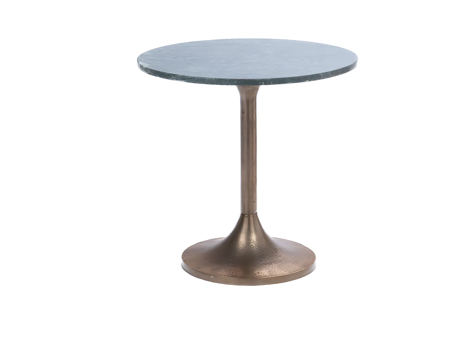 Bout de canapé Marbre vert 46 cm