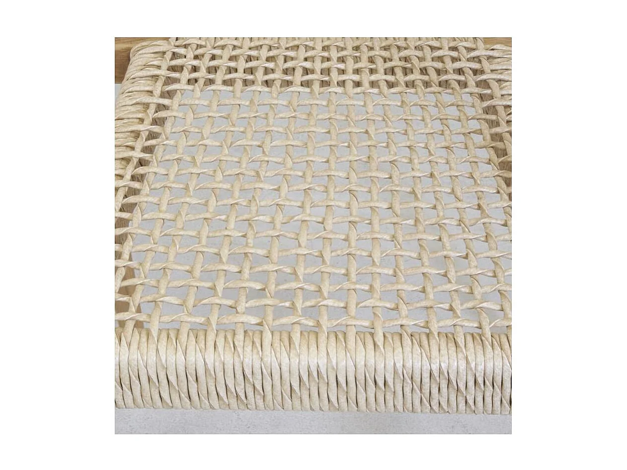 Fauteuil en teck et cannage synthétique BAIA (Lot de 2) Arrondi