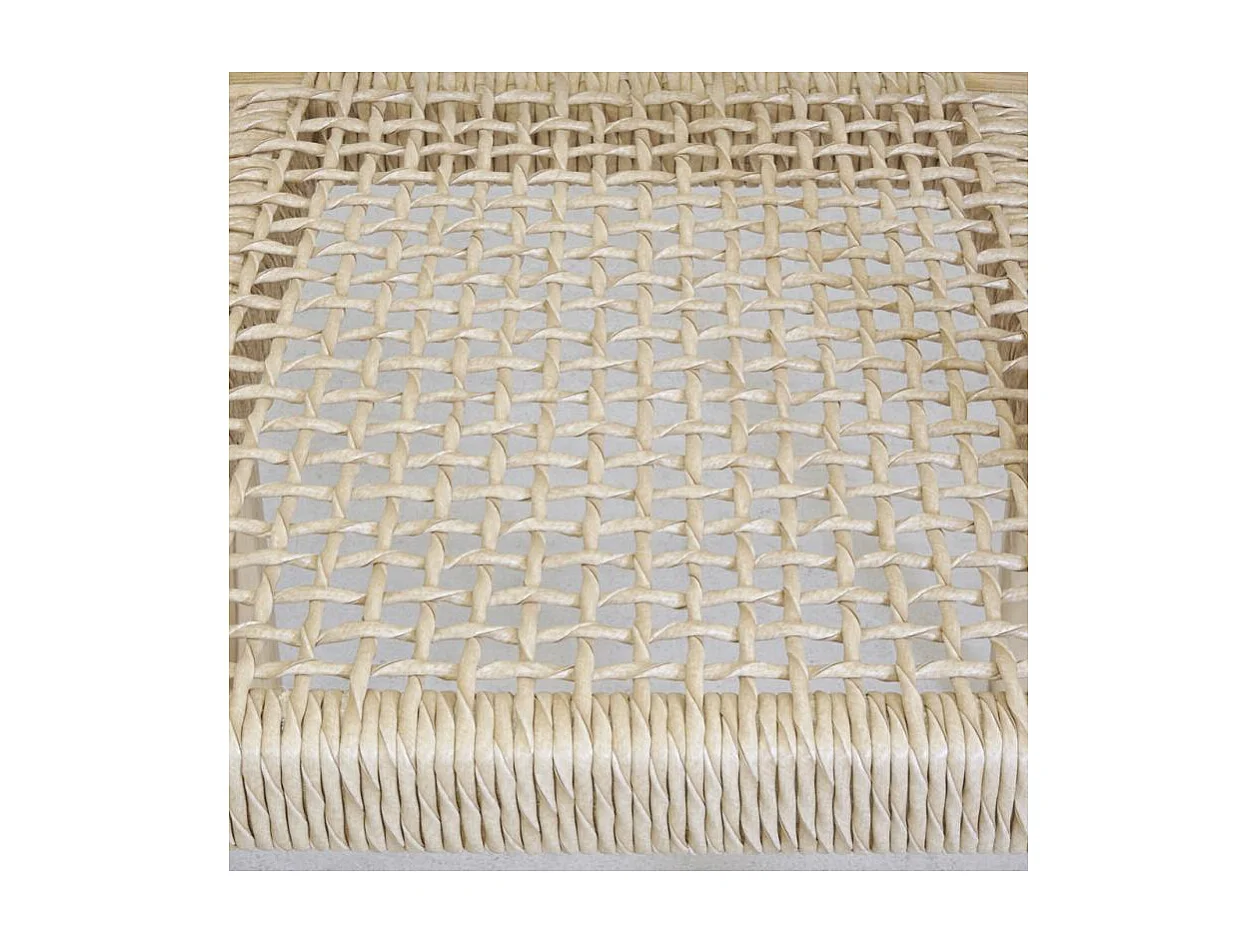 Fauteuil en teck et cannage synthétique BAIA (Lot de 2) Droit