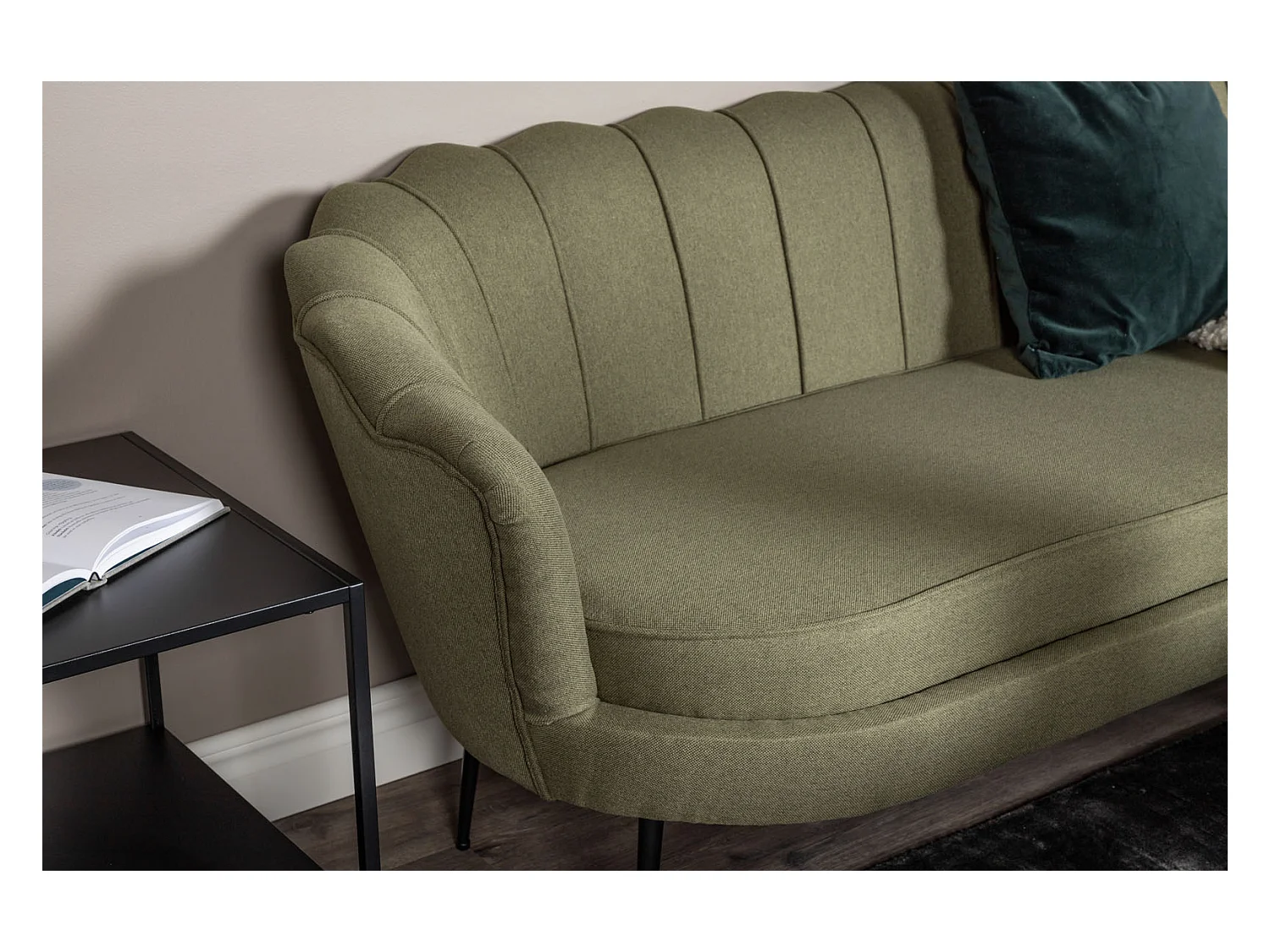 Canapé 3 Places en Tissu "Calais" 180cm Vert