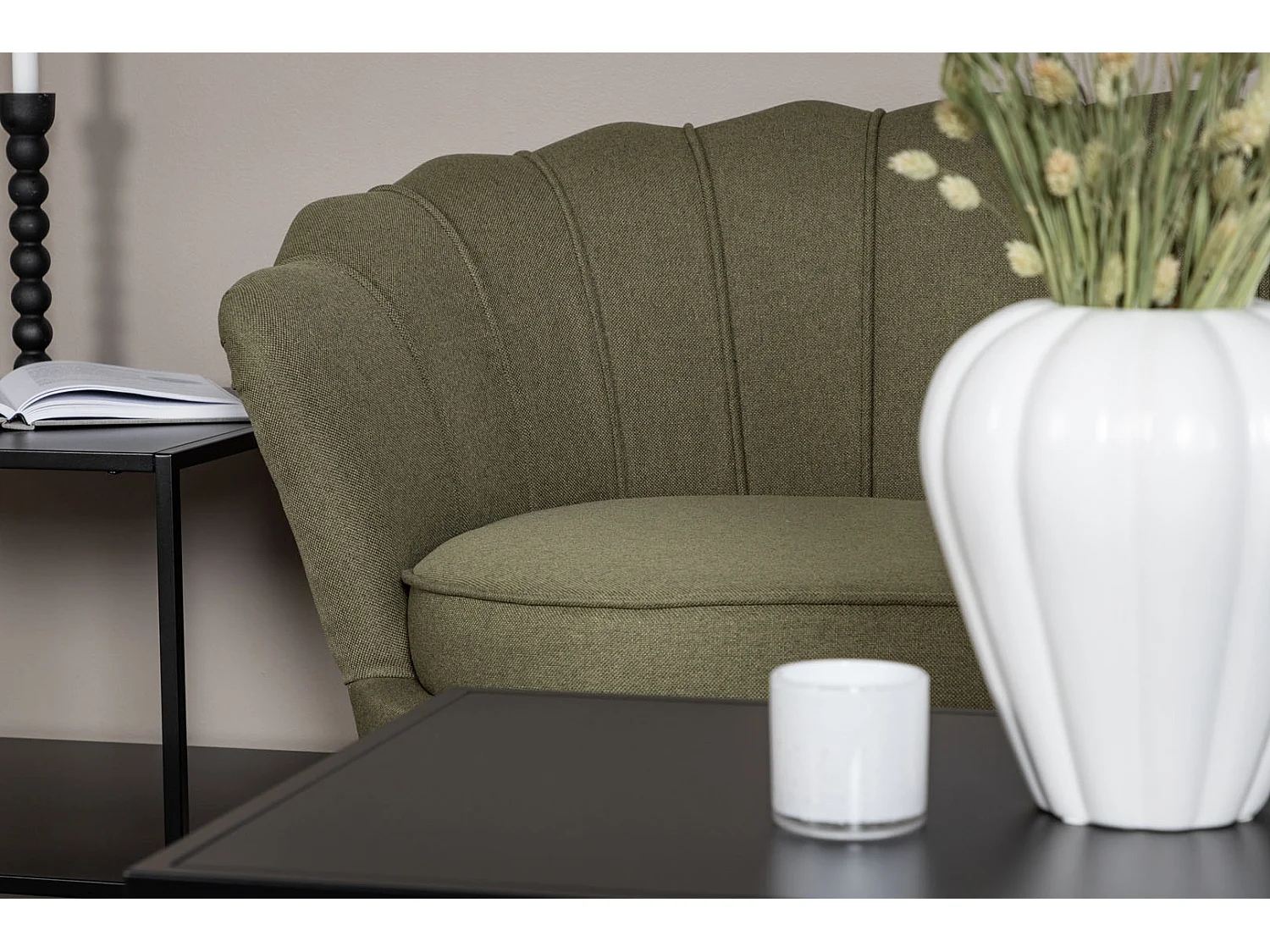 Canapé 3 Places en Tissu "Calais" 180cm Vert