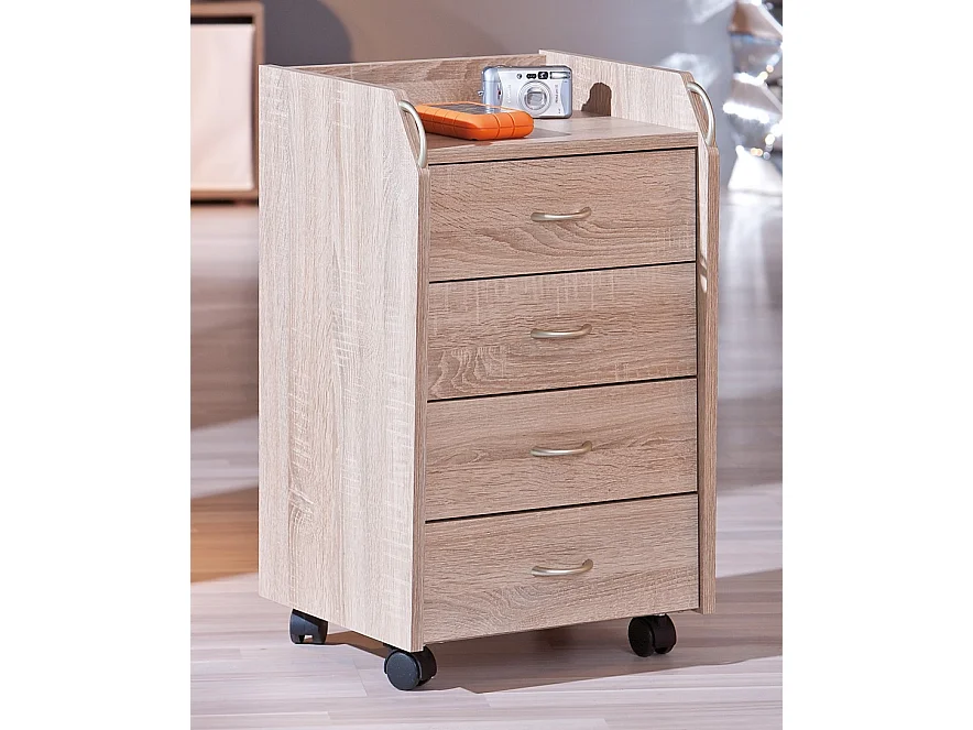 Caisson de Bureau 4 Tiroirs "College" 65cm Chêne Sonoma