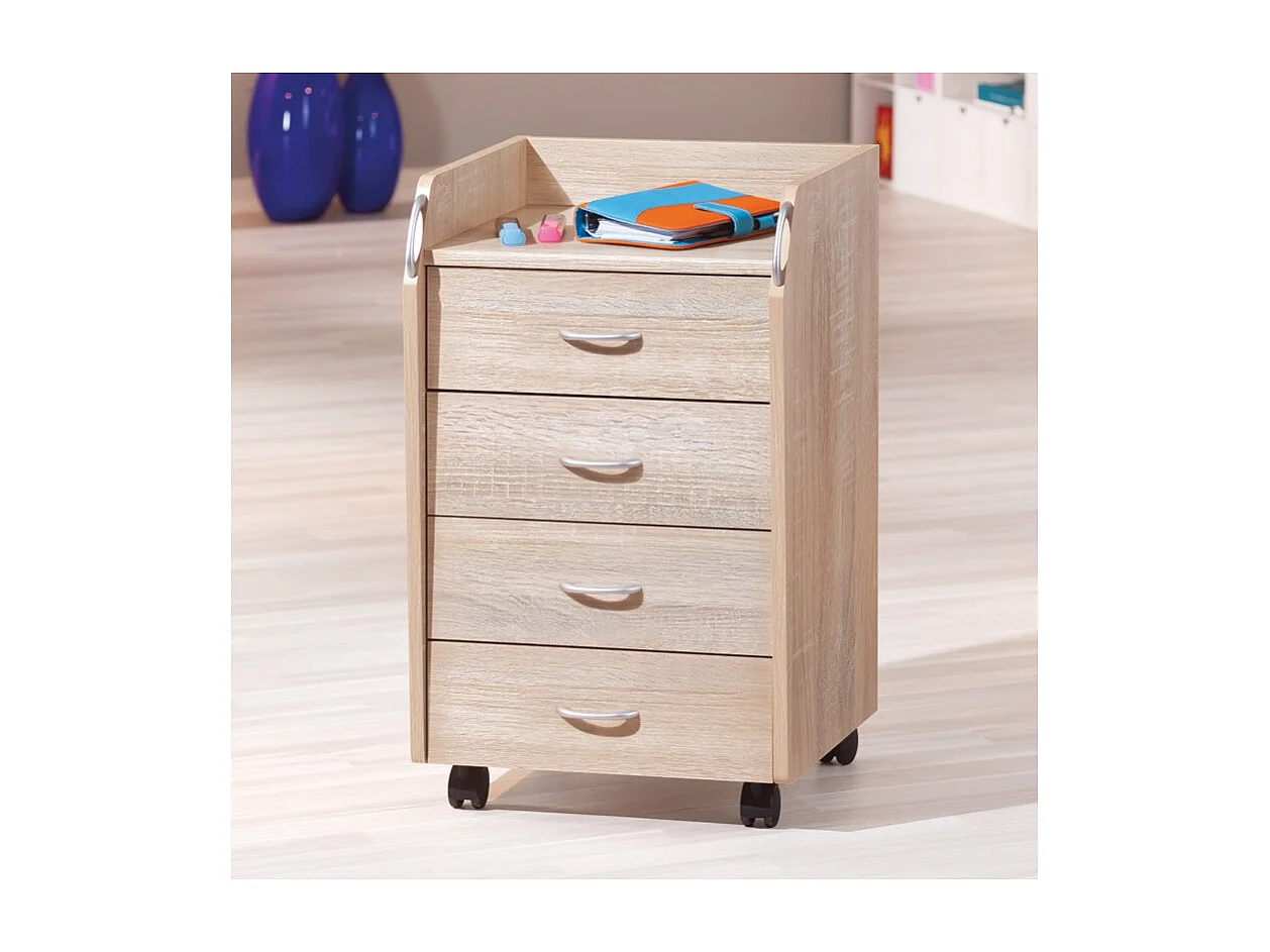 Caisson de Bureau 4 Tiroirs "College" 65cm Chêne Sonoma