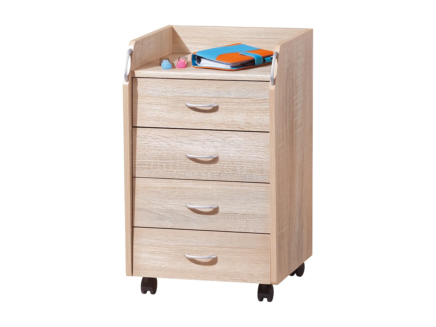 Caisson de Bureau 4 Tiroirs "College" 65cm Chêne Sonoma