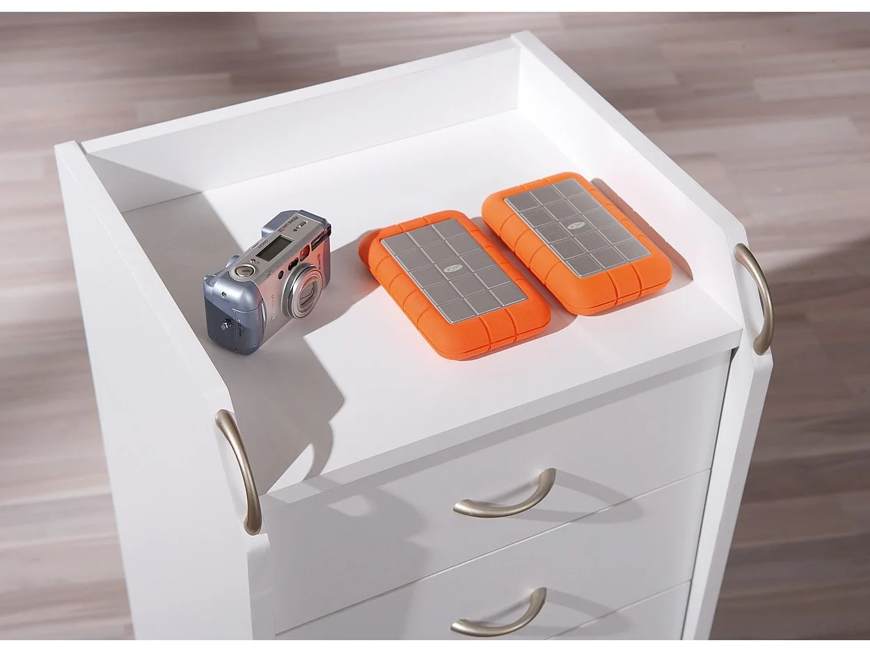 Caisson de Bureau 4 Tiroirs "College" 65cm Blanc