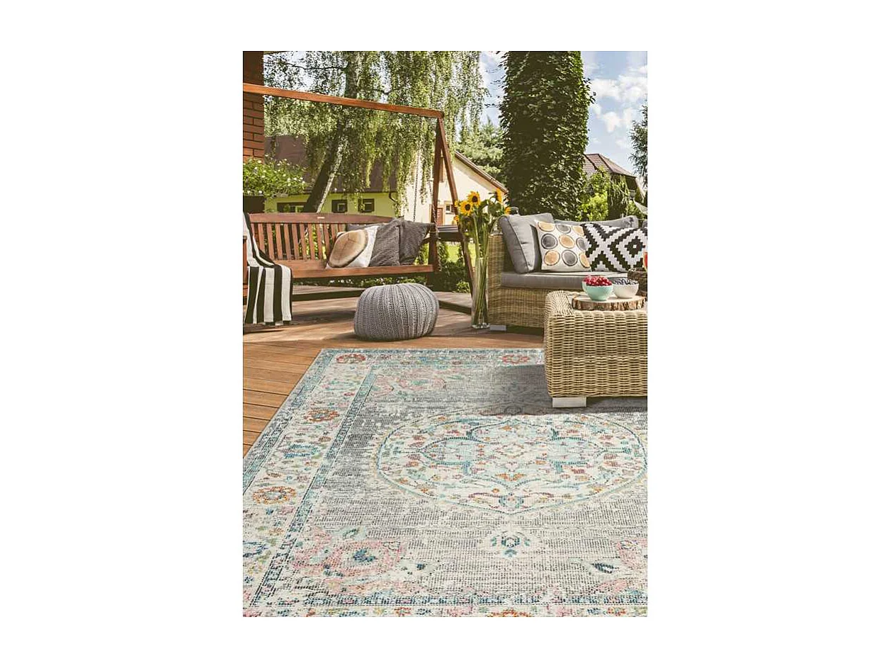 Tapis extérieur intérieur vintage coloré SALSA 53 Multicolore 80*150