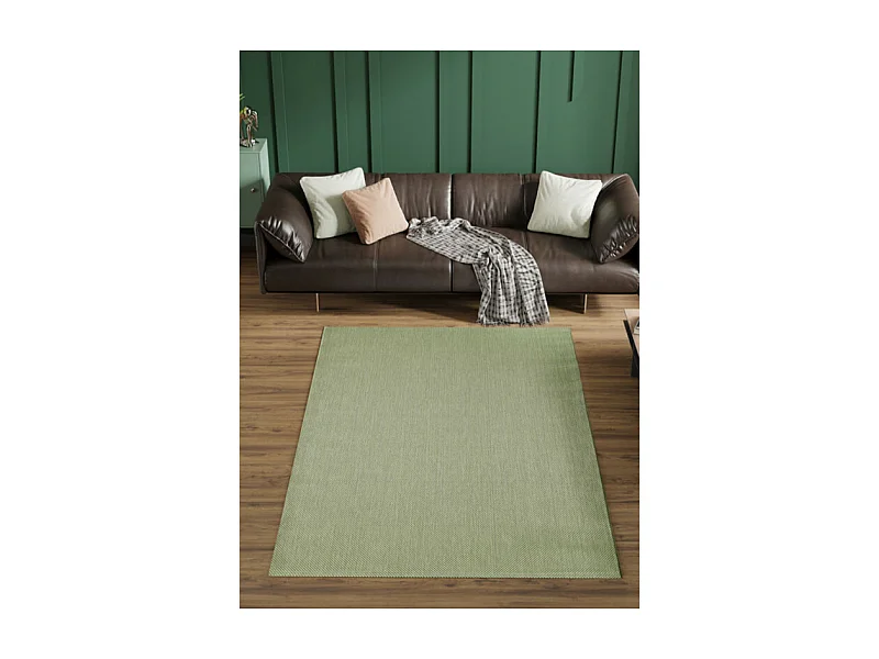 Tapis extérieur intérieur tissé uni - BAHAMAS 548 Vert 80*150