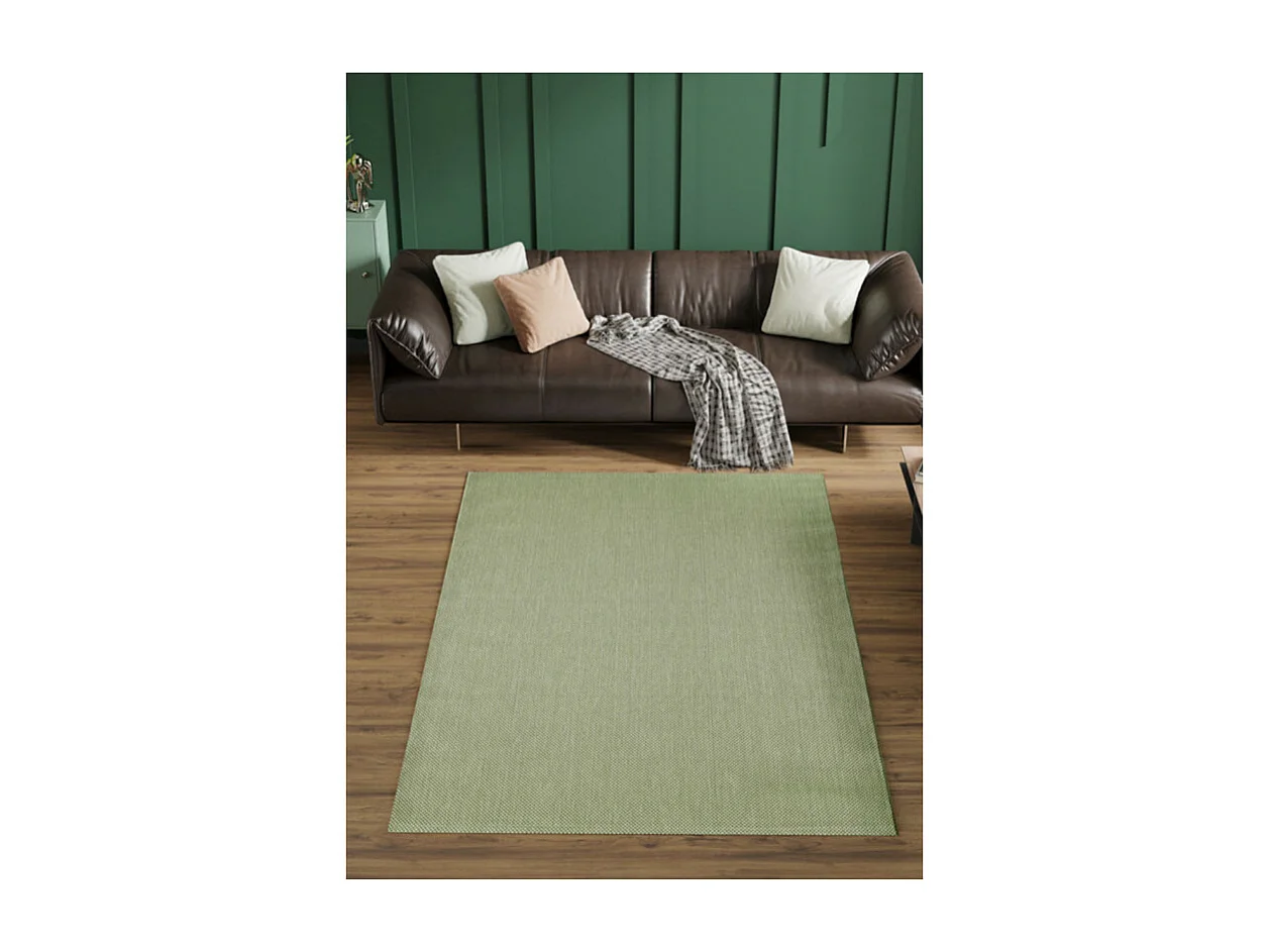 Tapis extérieur intérieur tissé uni - BAHAMAS 548 Vert 80*150