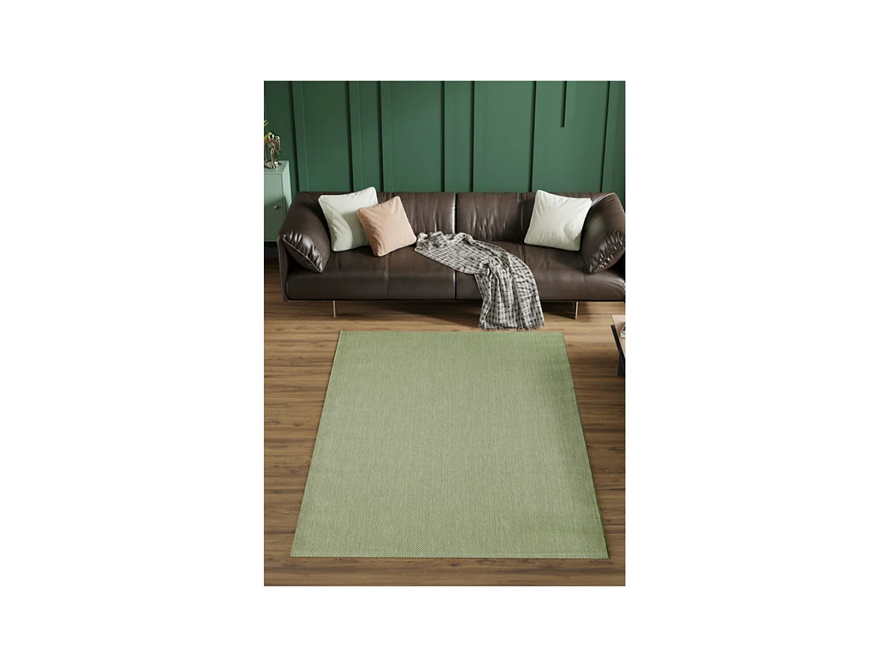 Tapis extérieur intérieur tissé uni - BAHAMAS 548 Vert 80*150