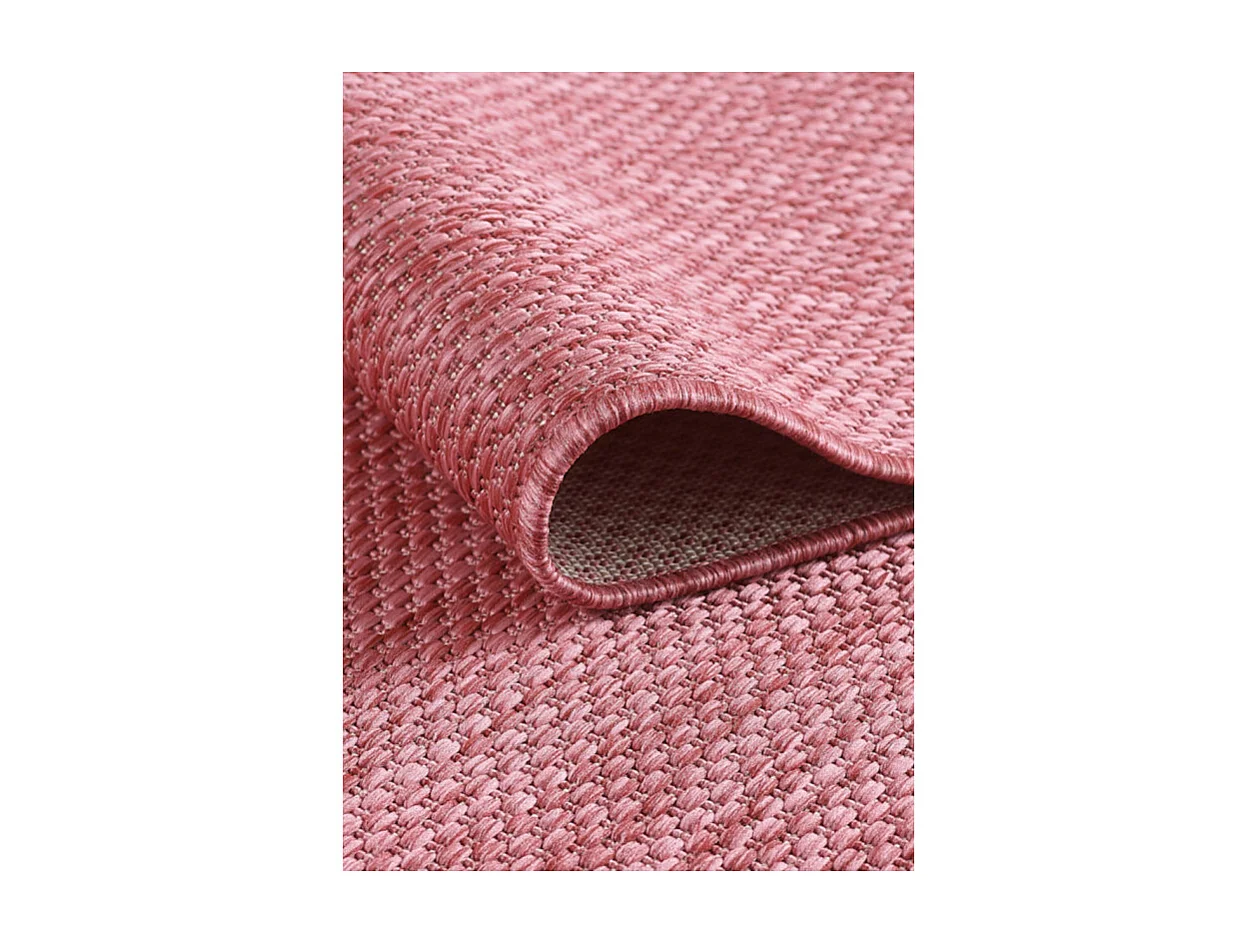 Tapis extérieur intérieur tissé uni - BAHAMAS 548 Rose 120*170