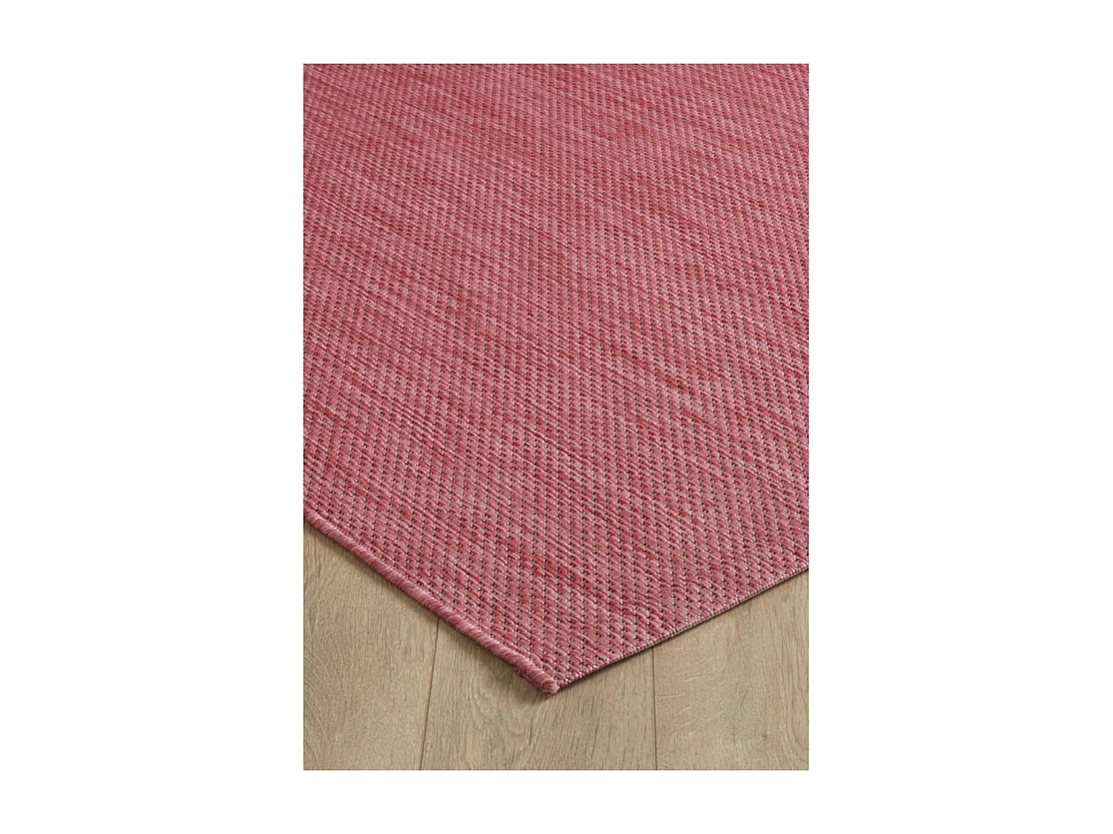 Tapis extérieur intérieur tissé uni - BAHAMAS 548 Rose 120*170