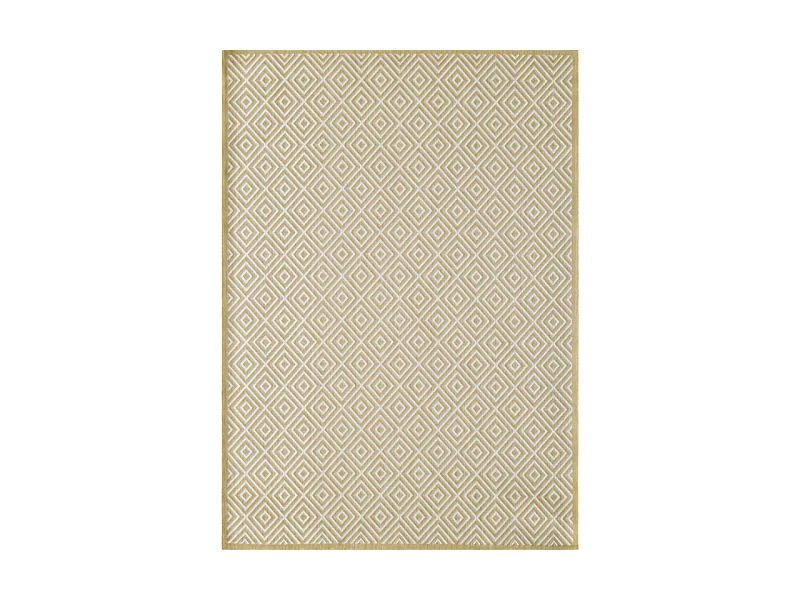 Tapis extérieur intérieur tissé kilim - BAHAMAS 139 Jaune 160*230