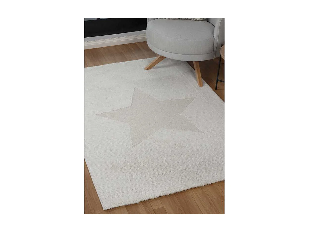 Tapis enfant étoile crème MONACO 82 Crème 120*170