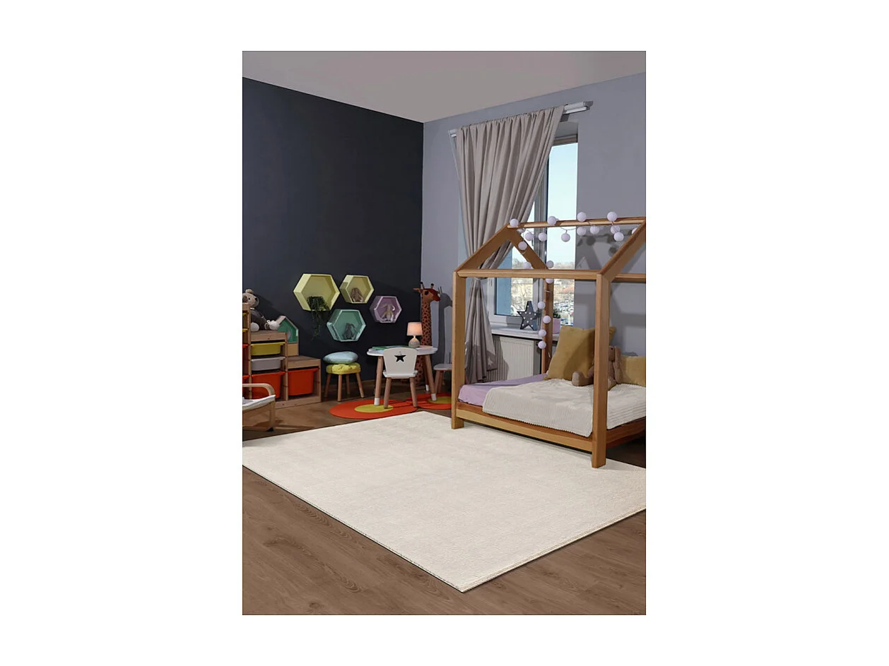 Tapis uni lavable doux - LOFT Crème 120*170