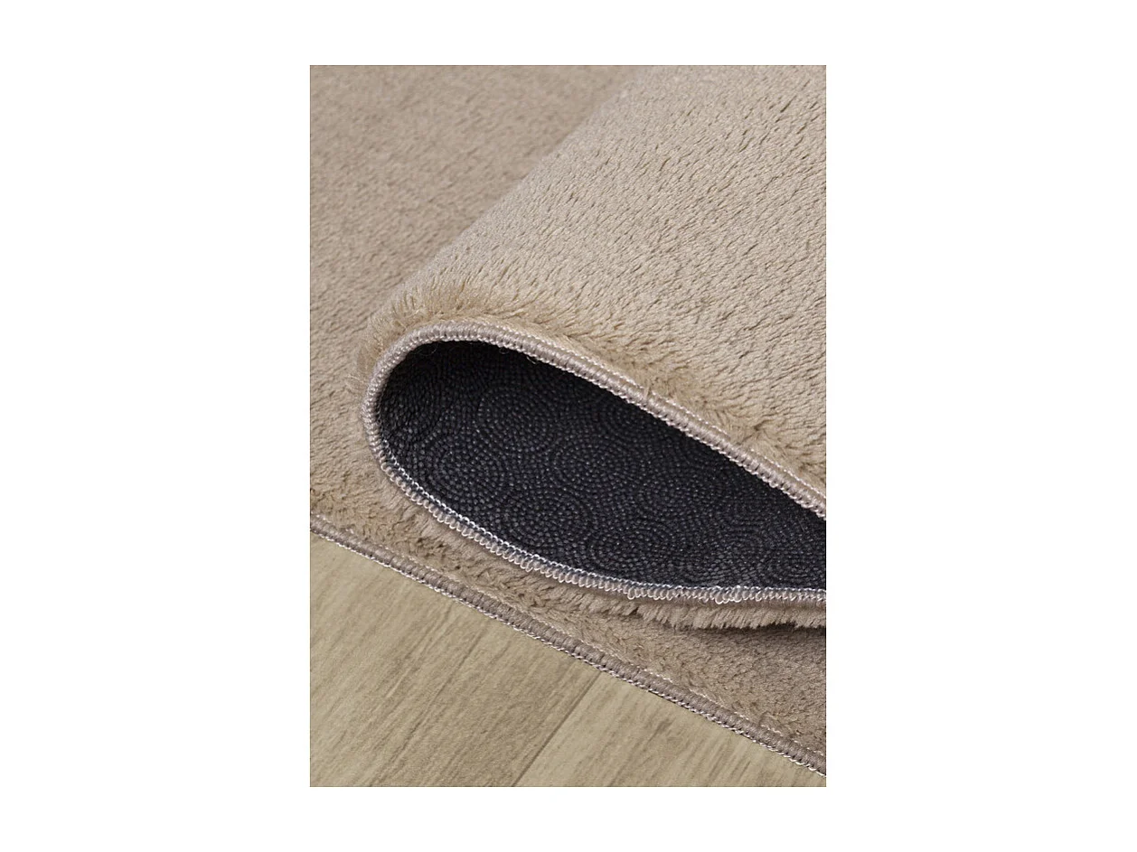 Tapis uni lavable doux - LOFT Beige 80*80