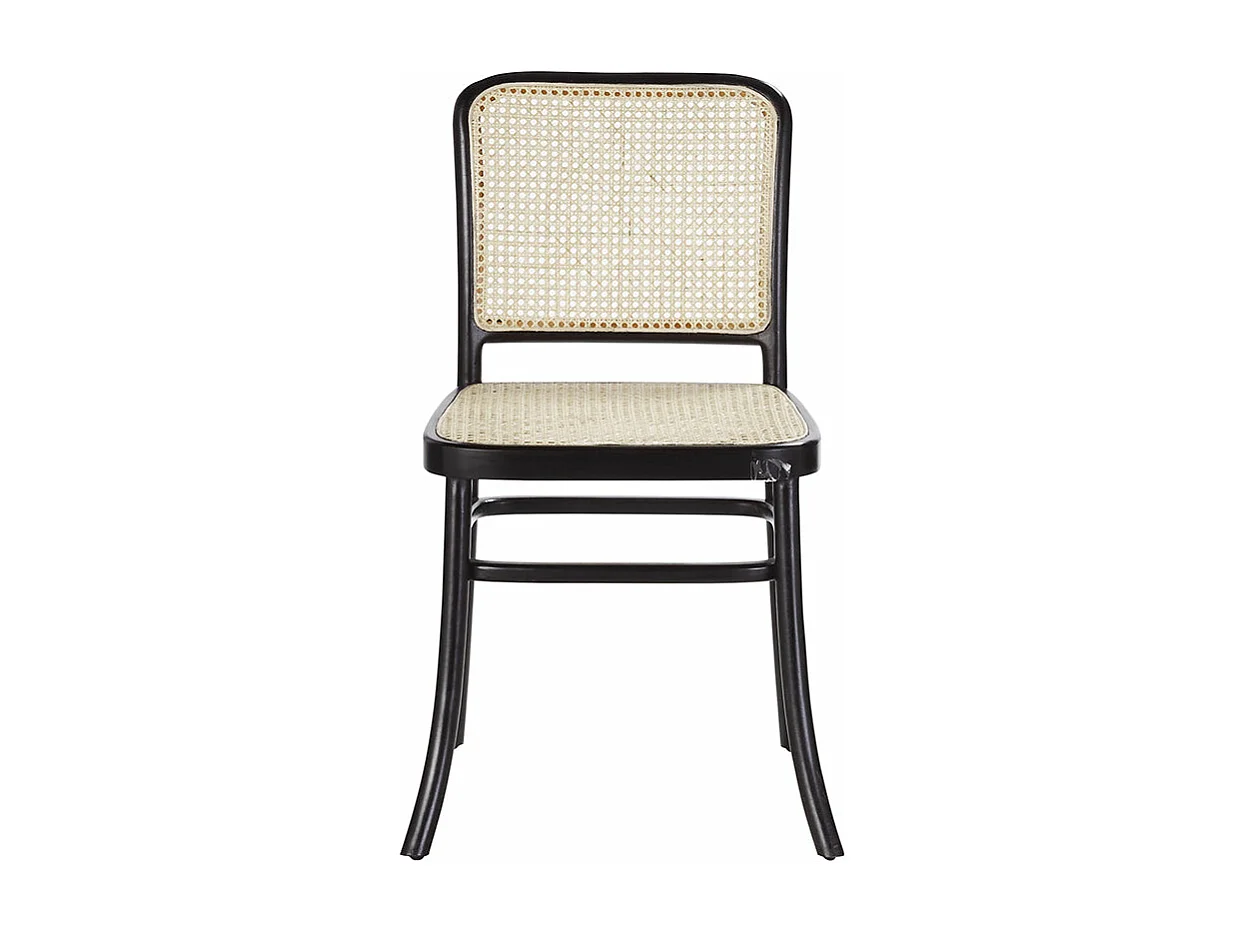 Sedia in mogano e cannage