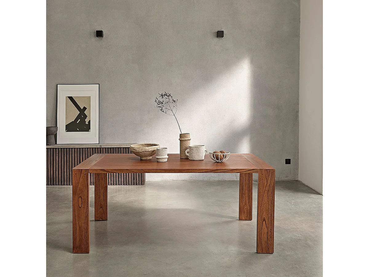 Tavolo con finitura in noce, da 8 a 10 coperti