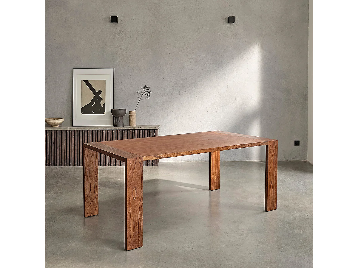 Tavolo con finitura in noce, da 8 a 10 coperti