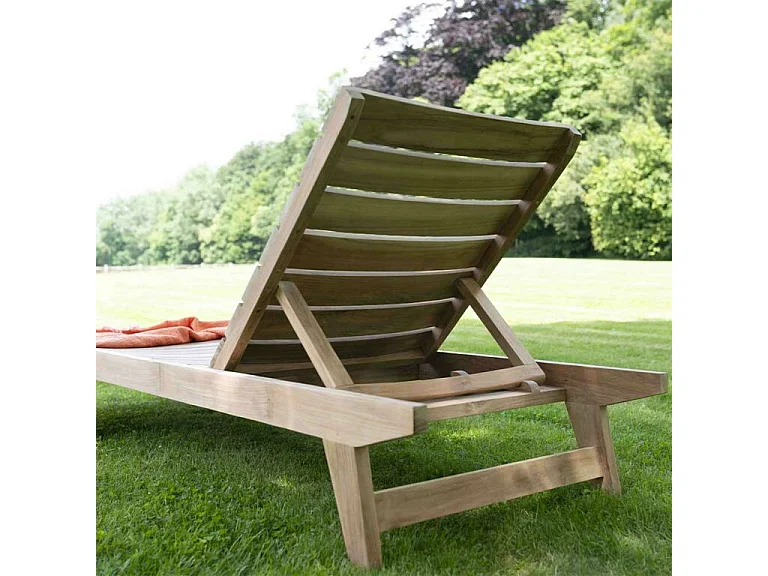 Tumbona de madera de teca maciza