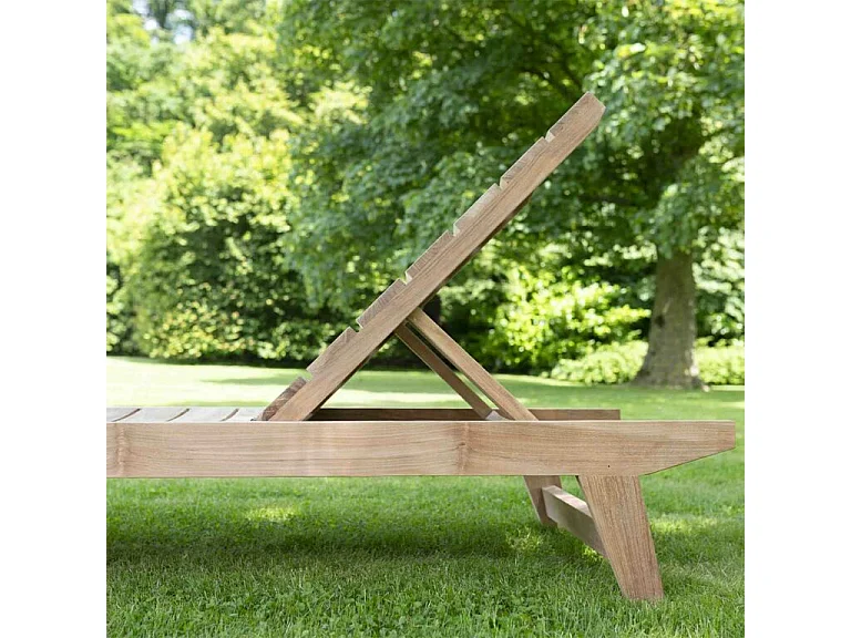 Tumbona de madera de teca maciza