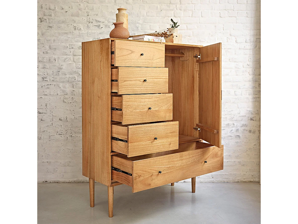 Armario de madera mindi maciza