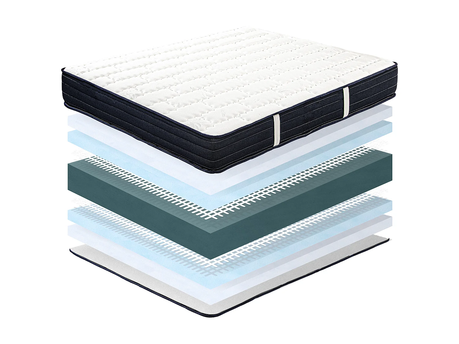 Colchão 140x190 cm, Gold, 20cm, espuma de memória, alta adaptabilidade, zonas de descanso independentes, ergonómico, face verão/inverno