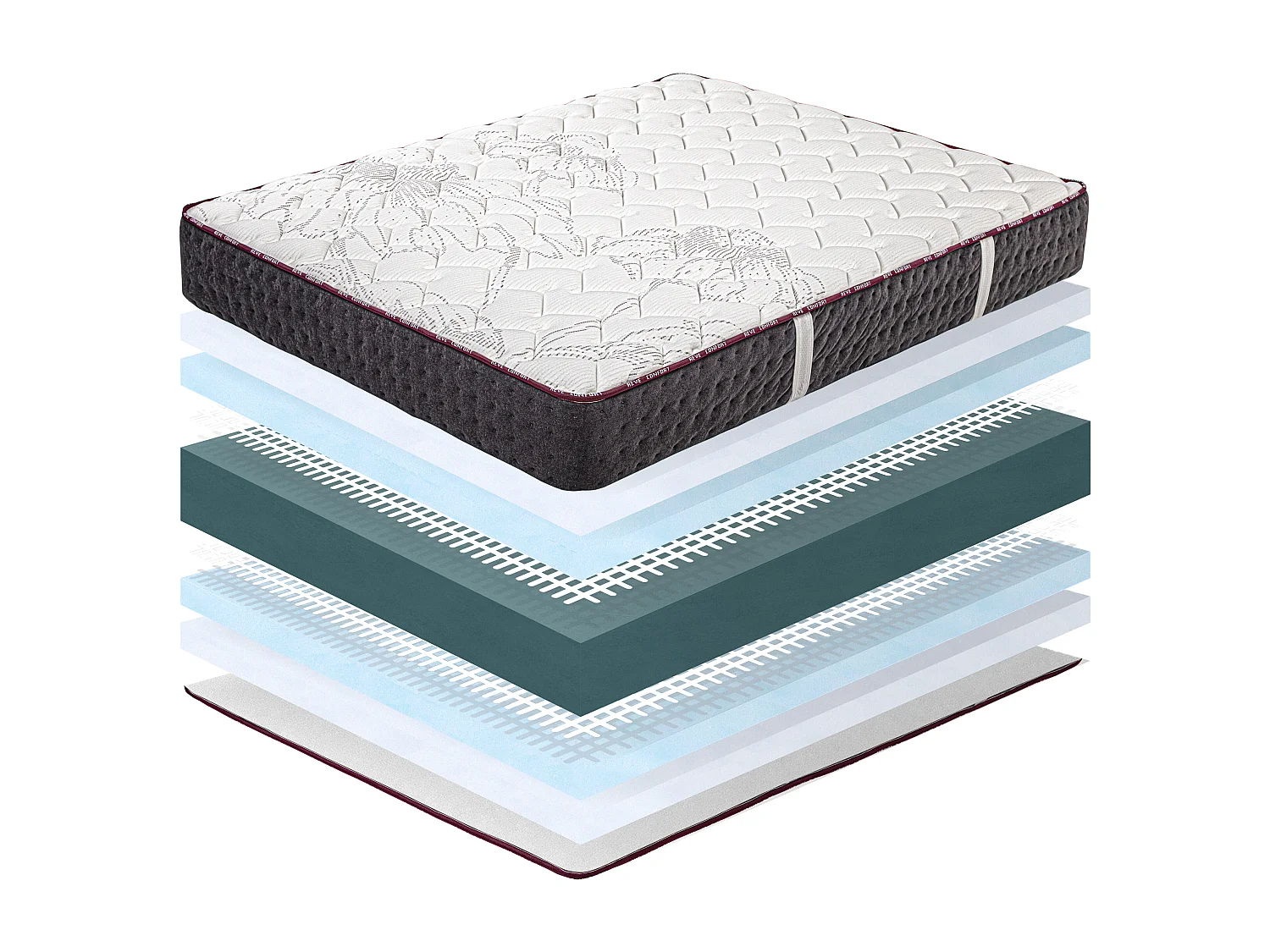 Matelas 140x190 cm, Goldplus, 24cm, mousse mémoire de forme, ergonomique